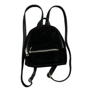 Madden Girl Black Velvet Mini Backpack